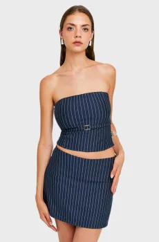 Женский темно-синий топ в полоску Синий M Tally Weijl SSLVIBERSHKI