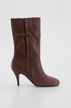 Reserved - Шкіряні черевики на підборах - червоне дерево - 901FE-93X