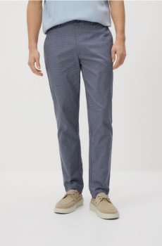 Reserved - Штани-чиноси carrot fit - темно-синій - YV370-59M