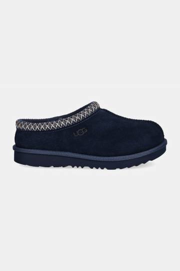 Детские замшевые тапочки UGG K TASMAN II цвет чёрный Детские замшевые тапочки UGG K TASMAN II цвет чёрный