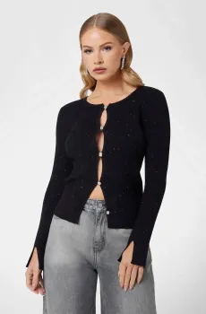 Женский черный кардиган Черный M Guess W5RR17.Z34O0;JBLK