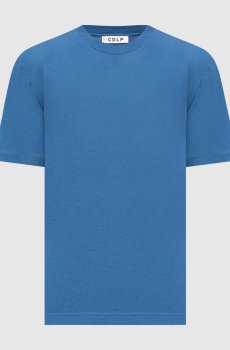 Синяя футболка прямого кроя