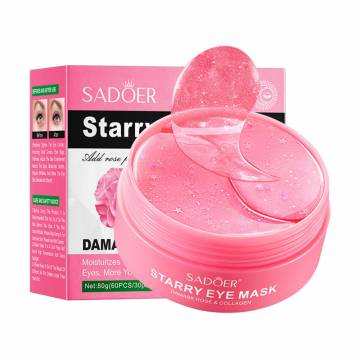 Гидрогелевые патчи для кожи вокруг глаз Sadoer Damask Rose & Collagen Starry Eye Mask с экстрактом розы, 80 г, 60 шт Гидрогелевые патчи для кожи вокруг глаз Sadoer Damask Rose & Collagen Starry Eye Mask с экстрактом розы, 80 г, 60 шт