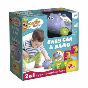Детская развивающая игрушка LISCIANI Carotina Baby Машинка и головоломка 2 в 1 Бегемот, от 1 года, 25.6*8.5*25.9 см (102273) Детская развивающая игрушка LISCIANI Carotina Baby Машинка и головоломка 2 в 1 Бегемот, от 1 года, 25.6*8.5*25.9 см (102273)