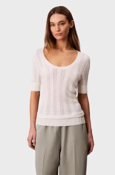 Женский белый джемпер FINE GAUGE Белый L Calvin Klein LV044F330G