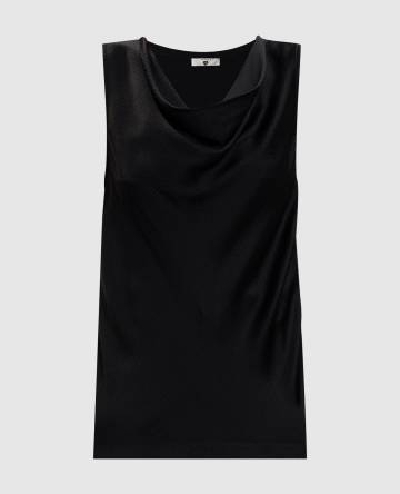 Черный топ с логотипом Черный топ с логотипом