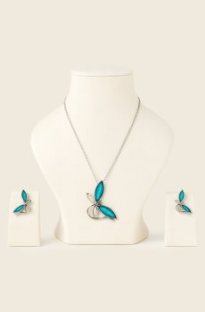 AANURA Gold-Plated Crystals Necklace and Earrings
