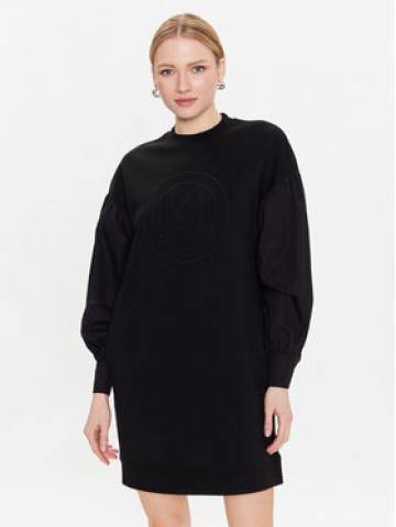 KARL LAGERFELD Трикотажна сукня Fabric 226W1351 Чорний Regular Fit KARL LAGERFELD Трикотажна сукня Fabric 226W1351 Чорний Regular Fit