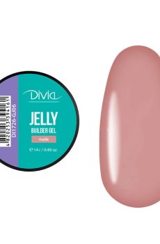 Гель для наращивания ногтей Divia Jelly Builder Gel GJ06 Nude, 14 г