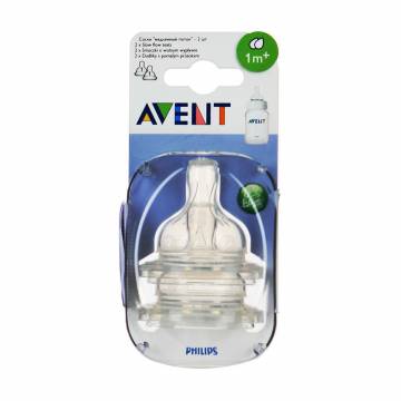 Детская силиконовая соска AVENT Classic на 2 отверстия, от 1 месяца, 2 шт (SCF632/27) Детская силиконовая соска AVENT Classic на 2 отверстия, от 1 месяца, 2 шт (SCF632/27)