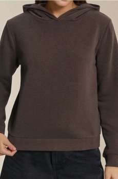 Базовий худі - темно коричневий
