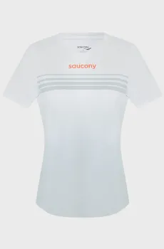 Женская белая футболка Белый L Saucony SAW800508-CD