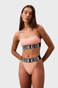 Женские персиковые трусики HIGH LEG THONG Оранжевый L Calvin Klein 000QF7638E