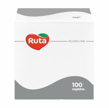 Cалфетки столовые RUTA Silver Line 1-слойные, 33*33 см, 100 шт Cалфетки столовые RUTA Silver Line 1-слойные, 33*33 см, 100 шт