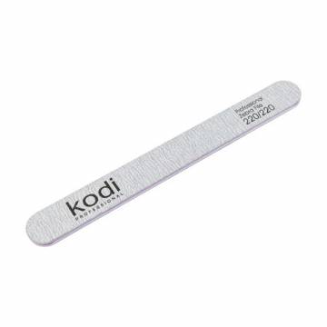 Пилка для ногтей Kodi Professional 137, 220/220 грит прямая, светло-серая, 178*19*4 мм Пилка для ногтей Kodi Professional 137, 220/220 грит прямая, светло-серая, 178*19*4 мм