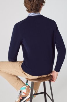 Lacoste светр чоловічий з круглим вирізом