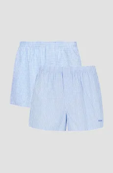 Мужские голубые шорты с узором (2 шт) Голубой S BOSS 50480075;470