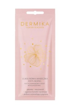 Антивозрастная маска для лица Dermika Luxury Placenta с разглаживающим эффектом, 10 мл