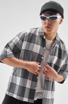 HIGHLANDER Men Boxy Buffalo Checks Checked Shirt