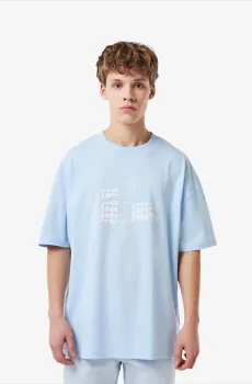 Мужская голубая футболка Голубой L-XL Lacoste TH0415T01