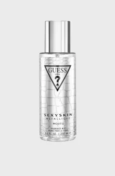 Женский парфюмированный спрей для тела SEXY SKIN METALLIQUE MOJITO "SILVER" FRAG MIST (250 мл) Серебряный 25 мл Guess GU32707