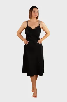 Женская черная ночная рубашка Черный S brabrabra SLZ25803001