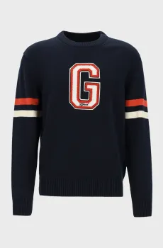 Мужской темно-синий джемпер GRAPHIC BADGE C-NECK Синий XL Gant 8030264