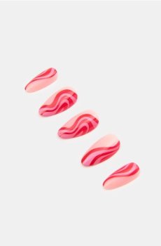 Штучні нігті у формі мигдалю 24 pack - рожевий