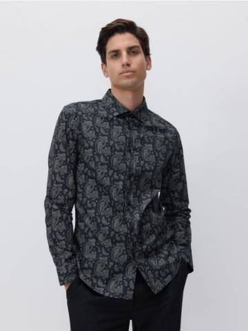 Reserved - Сорочка slim fit із візерунком - різнобарвний - 111DS-MLC Reserved - Сорочка slim fit із візерунком - різнобарвний - 111DS-MLC
