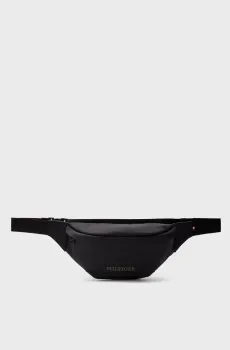 Мужская черная поясная сумка TH MONOTYPE PU BUMBAG Черный ONESIZE Tommy Hilfiger AM0AM12603