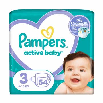 Подгузники Pampers Active Baby размер 3 (6-10 кг), 54 шт Подгузники Pampers Active Baby размер 3 (6-10 кг), 54 шт