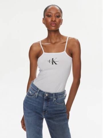 Calvin Klein Jeans Боді Monologo J20J223421 Білий Slim Fit Calvin Klein Jeans Боді Monologo J20J223421 Білий Slim Fit