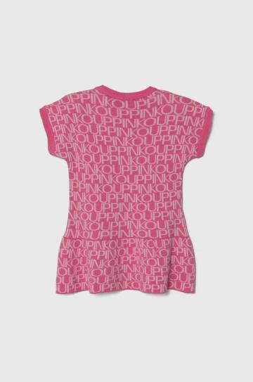 Детское платье Pinko Up цвет розовый mini расклешённая Детское платье Pinko Up цвет розовый mini расклешённая