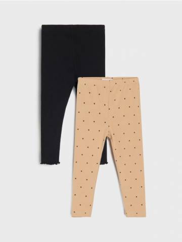 Легінси, 2 пари - бежевий