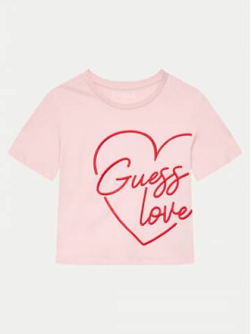 Guess Футболка J4YI06 K8HM4 Рожевий Boxy Fit Guess Футболка J4YI06 K8HM4 Рожевий Boxy Fit