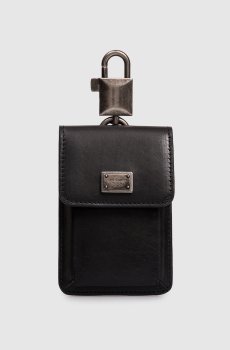 Черная кожаная визитница