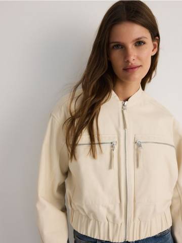 Reserved - LADIES` OUTER JACKET - кремовий - ZR686-01X Reserved - LADIES` OUTER JACKET - кремовий - ZR686-01X