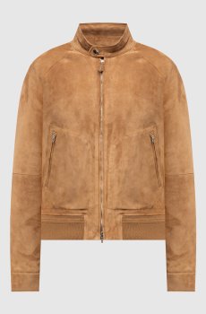 Коричневый замшевый бомбер Novak