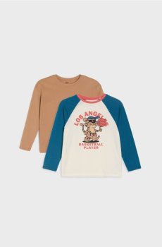 Бавовняні футболки 2 pack - кремовий