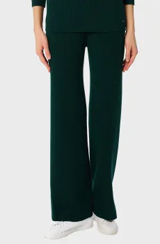 Женские темно-зеленые шерстяные брюки Зеленый 46 MARC&ANDRE W25-00CH0310