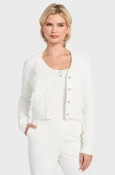 Женский белый кардиган Белый L Guess W6RR29.Z3P41;G012