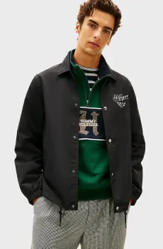 Мужская черная куртка RACING Черный XL Tommy Hilfiger MW0MW41871