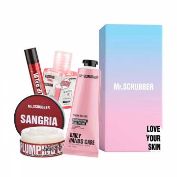 Набор Mr.Scrubber Sweet Sаngria (скраб для губ, 50 мл + бальзам для губ, 5 г + крем для рук, 30 г + антисептик, 30 мл) Набор Mr.Scrubber Sweet Sаngria (скраб для губ, 50 мл + бальзам для губ, 5 г + крем для рук, 30 г + антисептик, 30 мл)