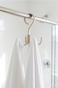 Підвісний ванний вішак для рушників - коричневий