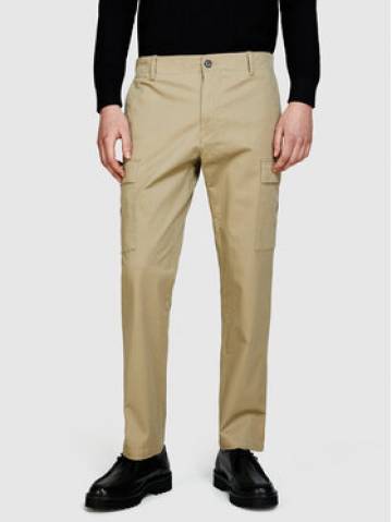 Sisley Штани з тканини 4H2FSF03P Бежевий Straight Fit Sisley Штани з тканини 4H2FSF03P Бежевий Straight Fit