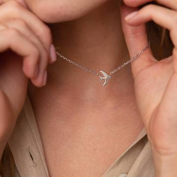 Серебряное колье "Ласточка" 1076-1 Серебряное колье "Ласточка" 1076-1