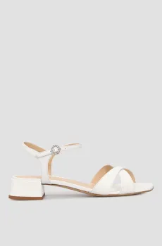 Женские белые кожаные босоножки Белый 37 Baldinini D5E185P3VITE;9001