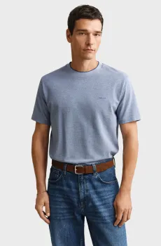 Мужская синяя футболка 2 TONE PIQUE Синий L Gant 2003414
