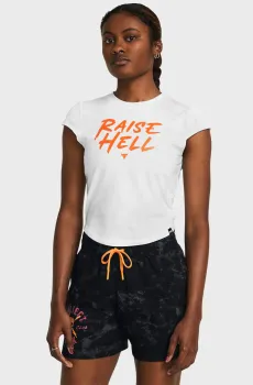 Женская белая футболка Pjt Rck Undrgrnd Cap Slv T Белый XS Under Armour 1382709-100