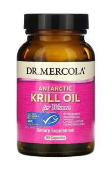 Масло арктического криля для женщин Dr. Mercola Antartic Krill Oil, 90 капсул